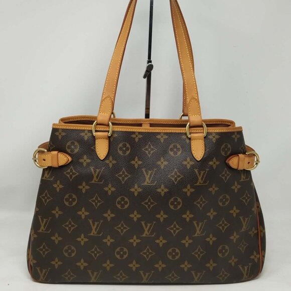 Louis Vuitton Batignolles Horizontal Monogram Canvas Leather Tote Bag Authentic - Picture 1 of 15
